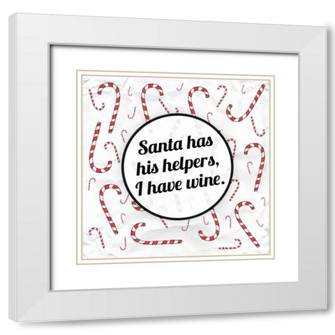 Santas Helpers - Wine White Modern Wood Framed Art Print with Double Matting by Hutchins, Ashley