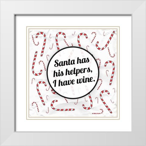 Santas Helpers - Wine White Modern Wood Framed Art Print with Double Matting by Hutchins, Ashley