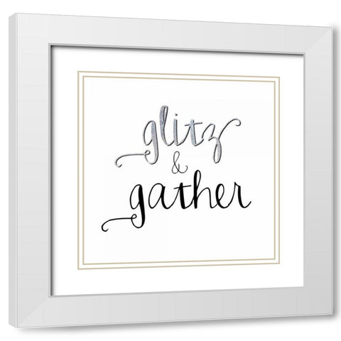 Glitz and Gather White Modern Wood Framed Art Print with Double Matting by Hutchins, Ashley