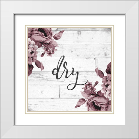 Dry Script White Modern Wood Framed Art Print with Double Matting by Hutchins, Ashley