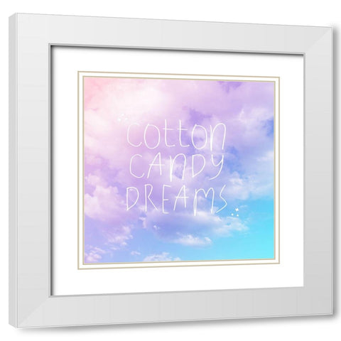 Cotton Candy Dreams White Modern Wood Framed Art Print with Double Matting by Hutchins, Ashley