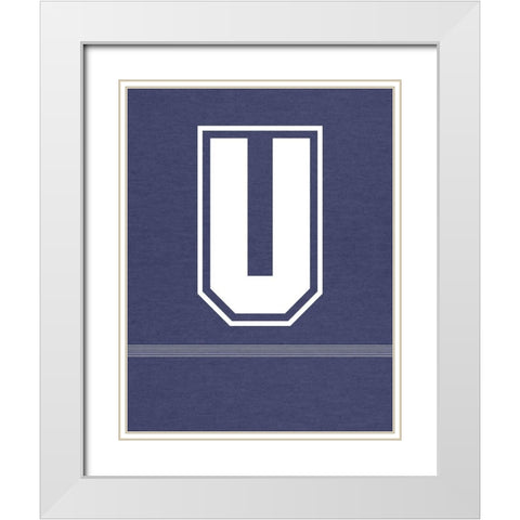 U White Modern Wood Framed Art Print with Double Matting by Hutchins, Ashley