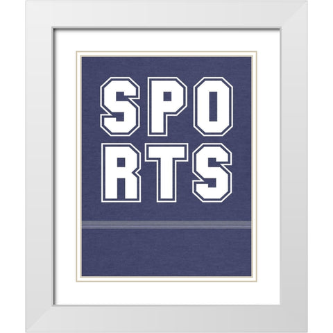Sports White Modern Wood Framed Art Print with Double Matting by Hutchins, Ashley