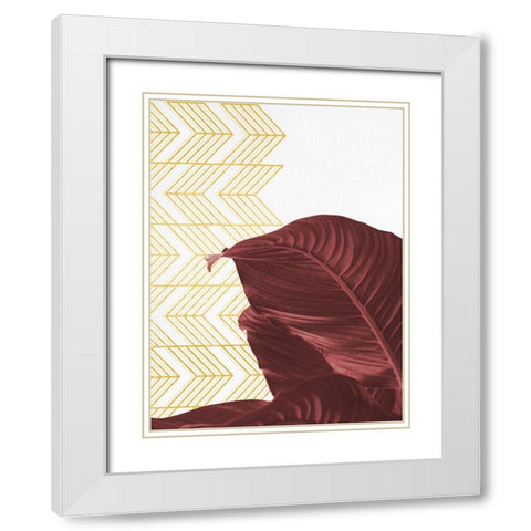 Red White Modern Wood Framed Art Print with Double Matting by Hutchins, Ashley