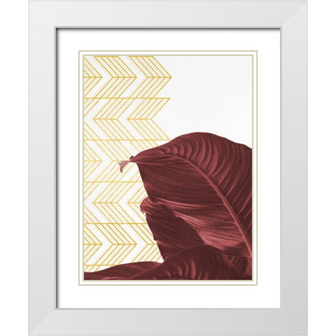 Red White Modern Wood Framed Art Print with Double Matting by Hutchins, Ashley