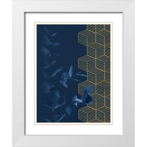 Blue II White Modern Wood Framed Art Print with Double Matting by Hutchins, Ashley
