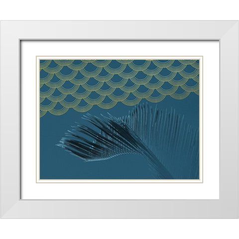 Teal II White Modern Wood Framed Art Print with Double Matting by Hutchins, Ashley