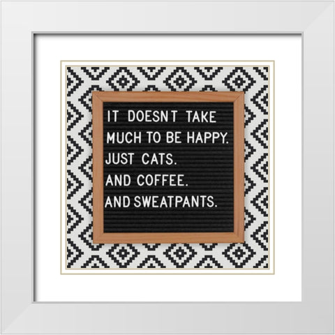 Cats and Sweatpants White Modern Wood Framed Art Print with Double Matting by Hutchins, Ashley