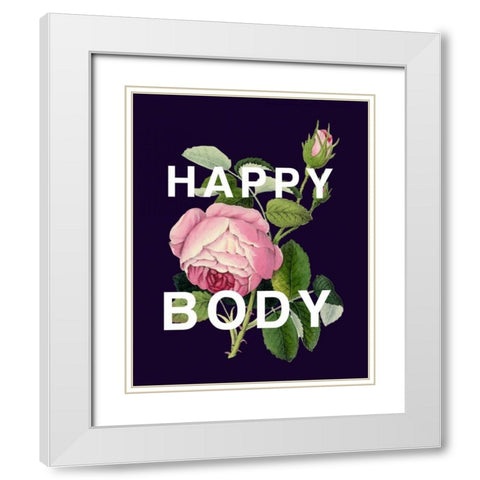Happy Body White Modern Wood Framed Art Print with Double Matting by Perrenoud, Aubree