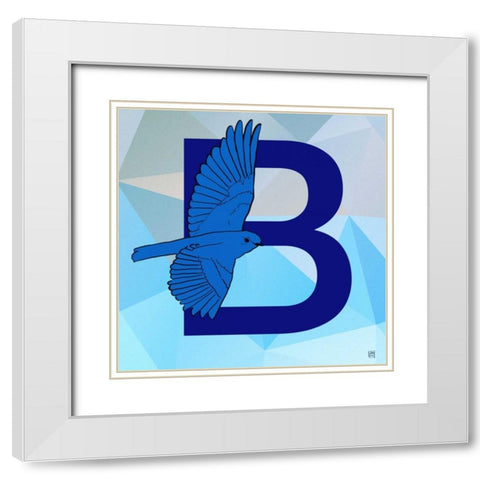 B White Modern Wood Framed Art Print with Double Matting by Perrenoud, Aubree