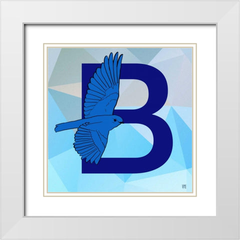 B White Modern Wood Framed Art Print with Double Matting by Perrenoud, Aubree