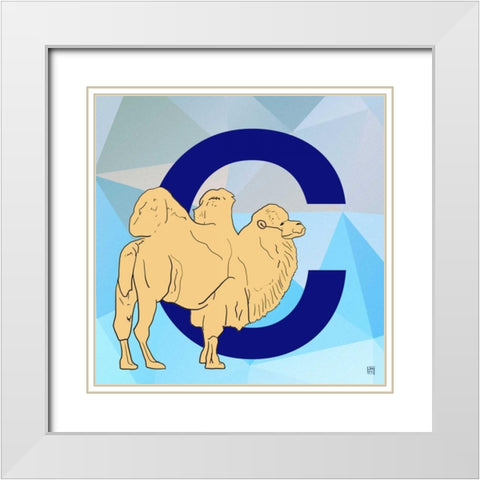 C White Modern Wood Framed Art Print with Double Matting by Perrenoud, Aubree