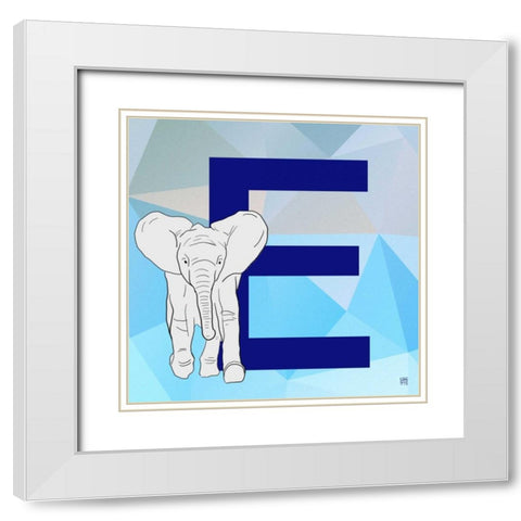 E White Modern Wood Framed Art Print with Double Matting by Perrenoud, Aubree