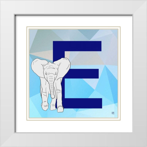 E White Modern Wood Framed Art Print with Double Matting by Perrenoud, Aubree