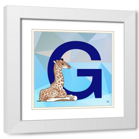 G White Modern Wood Framed Art Print with Double Matting by Perrenoud, Aubree