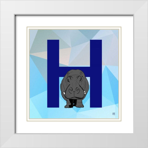 H White Modern Wood Framed Art Print with Double Matting by Perrenoud, Aubree