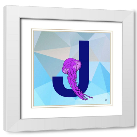 J White Modern Wood Framed Art Print with Double Matting by Perrenoud, Aubree