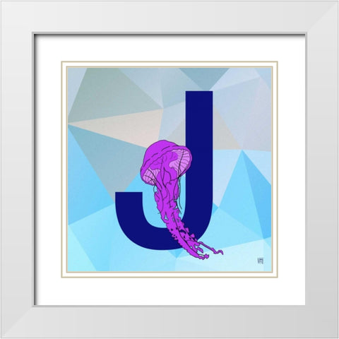 J White Modern Wood Framed Art Print with Double Matting by Perrenoud, Aubree