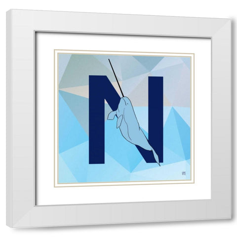 N White Modern Wood Framed Art Print with Double Matting by Perrenoud, Aubree