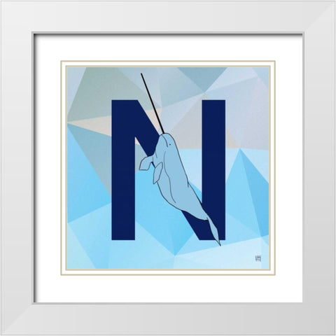 N White Modern Wood Framed Art Print with Double Matting by Perrenoud, Aubree