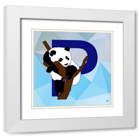 P White Modern Wood Framed Art Print with Double Matting by Perrenoud, Aubree