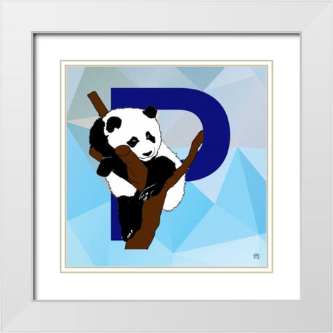 P White Modern Wood Framed Art Print with Double Matting by Perrenoud, Aubree