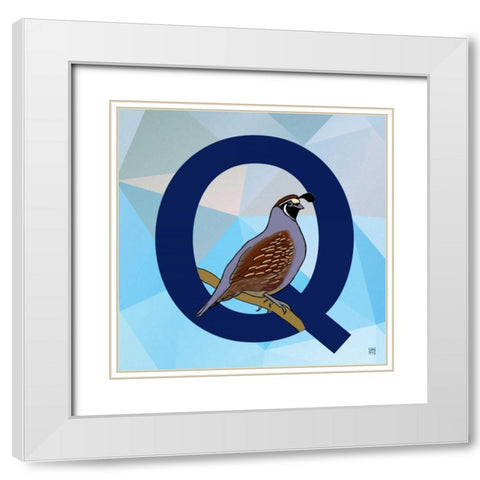 Q White Modern Wood Framed Art Print with Double Matting by Perrenoud, Aubree