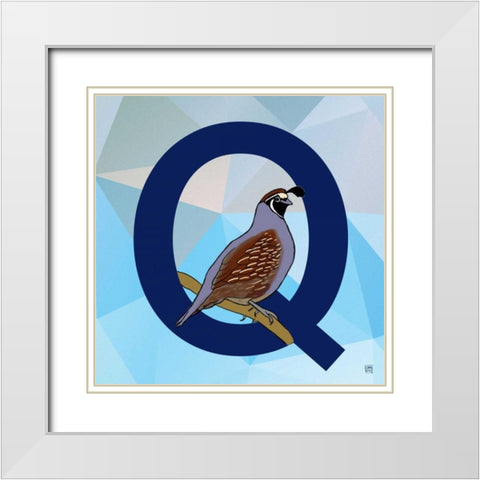 Q White Modern Wood Framed Art Print with Double Matting by Perrenoud, Aubree