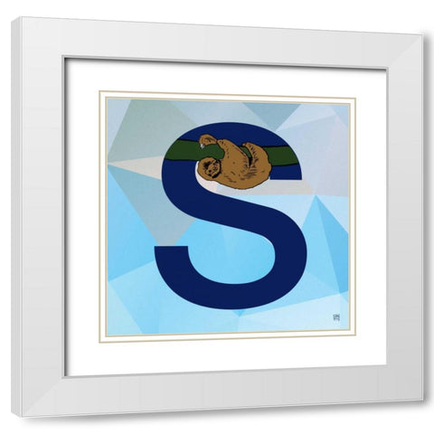 S White Modern Wood Framed Art Print with Double Matting by Perrenoud, Aubree