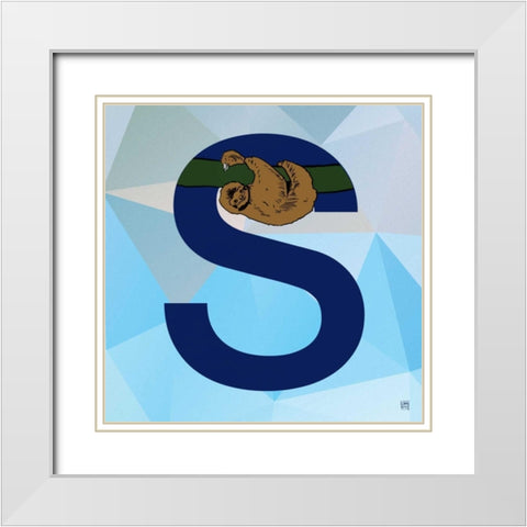 S White Modern Wood Framed Art Print with Double Matting by Perrenoud, Aubree