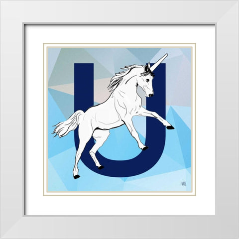 U  White Modern Wood Framed Art Print with Double Matting by Perrenoud, Aubree