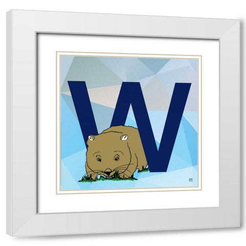 W White Modern Wood Framed Art Print with Double Matting by Perrenoud, Aubree