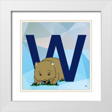 W White Modern Wood Framed Art Print with Double Matting by Perrenoud, Aubree