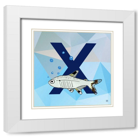 X White Modern Wood Framed Art Print with Double Matting by Perrenoud, Aubree