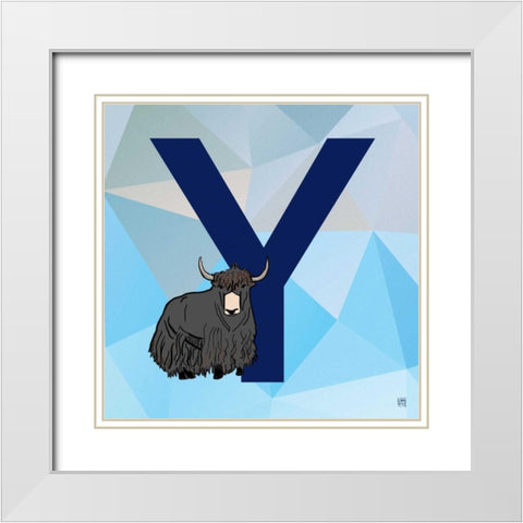 Y White Modern Wood Framed Art Print with Double Matting by Perrenoud, Aubree