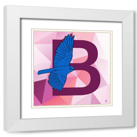 B White Modern Wood Framed Art Print with Double Matting by Perrenoud, Aubree