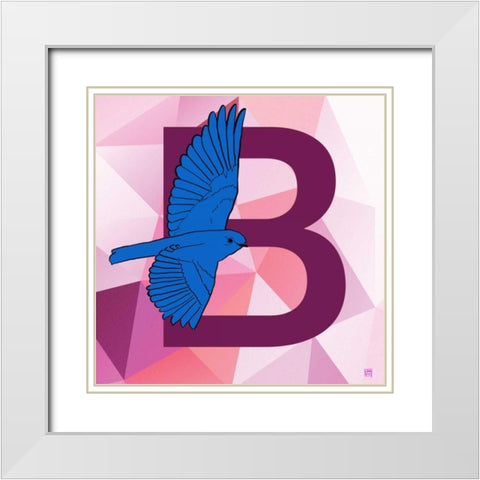 B White Modern Wood Framed Art Print with Double Matting by Perrenoud, Aubree