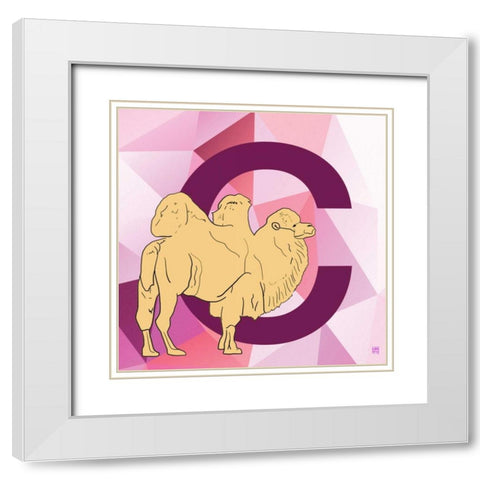 C White Modern Wood Framed Art Print with Double Matting by Perrenoud, Aubree