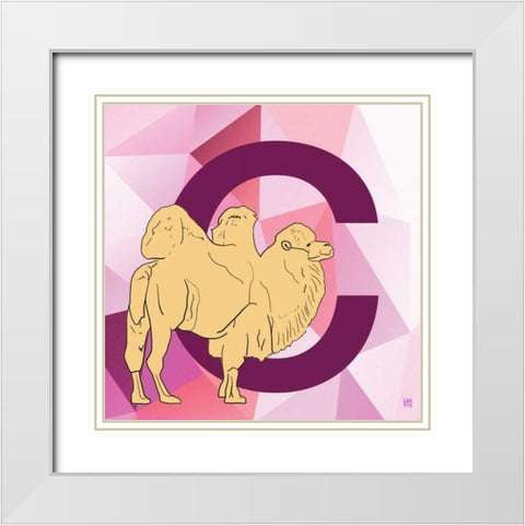 C White Modern Wood Framed Art Print with Double Matting by Perrenoud, Aubree