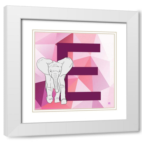 E White Modern Wood Framed Art Print with Double Matting by Perrenoud, Aubree