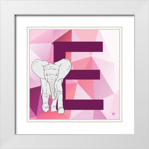 E White Modern Wood Framed Art Print with Double Matting by Perrenoud, Aubree