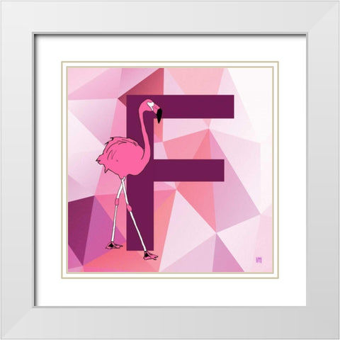 F White Modern Wood Framed Art Print with Double Matting by Perrenoud, Aubree