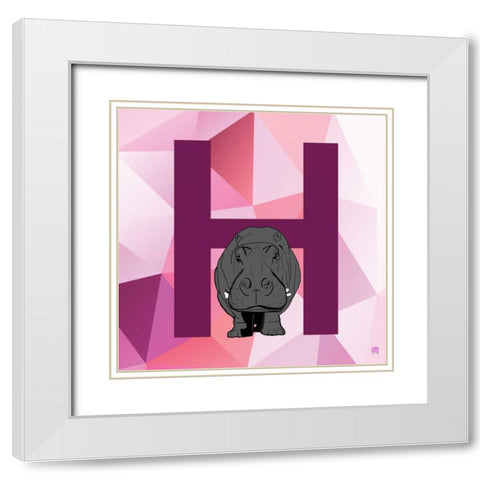 H White Modern Wood Framed Art Print with Double Matting by Perrenoud, Aubree