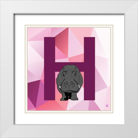 H White Modern Wood Framed Art Print with Double Matting by Perrenoud, Aubree