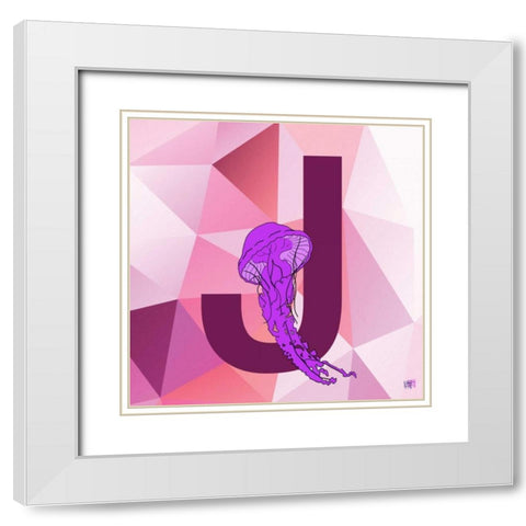 J White Modern Wood Framed Art Print with Double Matting by Perrenoud, Aubree