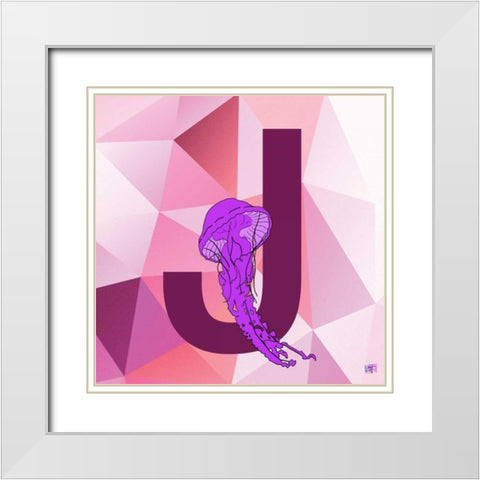 J White Modern Wood Framed Art Print with Double Matting by Perrenoud, Aubree