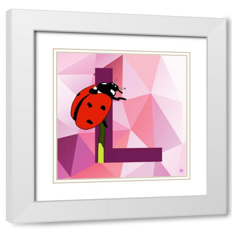 L White Modern Wood Framed Art Print with Double Matting by Perrenoud, Aubree