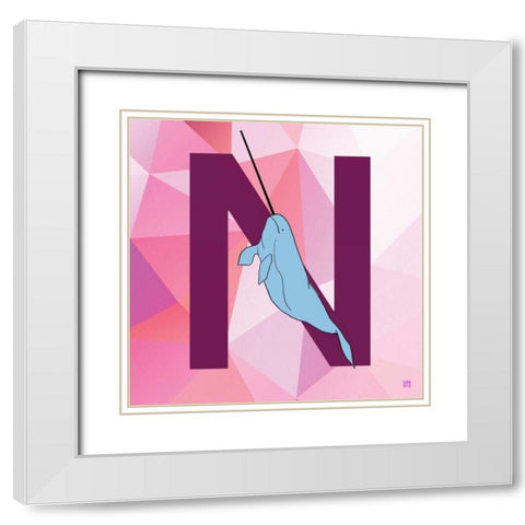 N White Modern Wood Framed Art Print with Double Matting by Perrenoud, Aubree