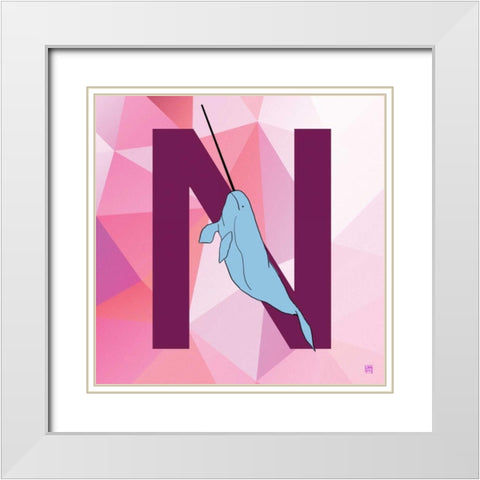 N White Modern Wood Framed Art Print with Double Matting by Perrenoud, Aubree