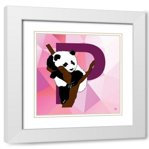 P White Modern Wood Framed Art Print with Double Matting by Perrenoud, Aubree